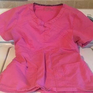 Pink scrub top